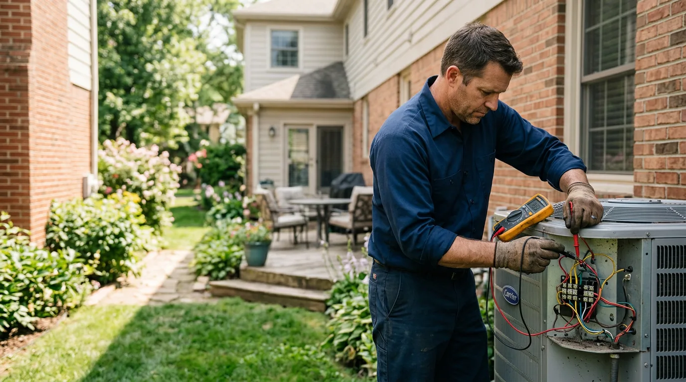 HVAC technician working near Corcoran, CA